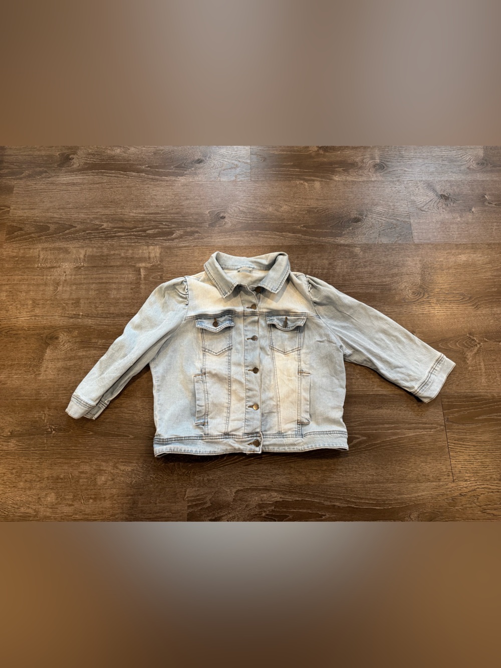 Light Wash Denim Jacket - Classic Button-Up
